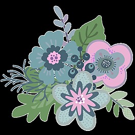 花團錦簇植物花卉png透明素材