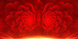 紅色酷炫花朵背景