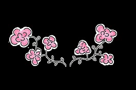 手繪花卉png透明素材
