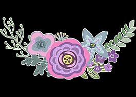 花卉绘画png透明素材