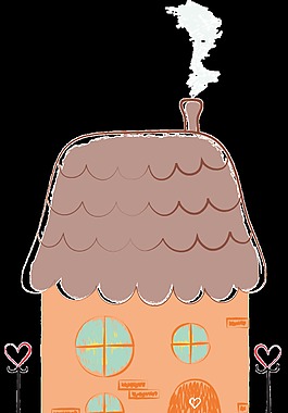 漫畫房屋png透明素材