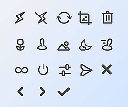 攝影應(yīng)用圖標(biāo)sketch素材