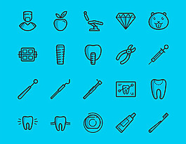 牙科圖標Sketch素材