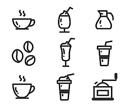 咖啡圖標Sketch素材