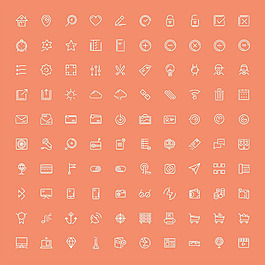 迷你线性图标sketch素材