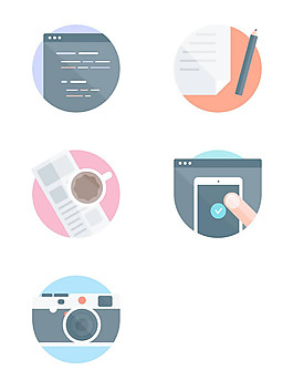 圓形圖標sketch素材