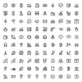 自我的圖標sketch素材