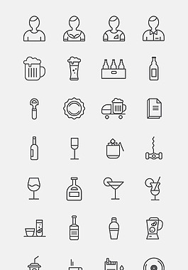 酒吧应用图标sketch素材