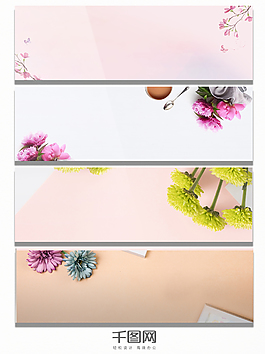情人节梦幻浪漫玫瑰海报banner背景