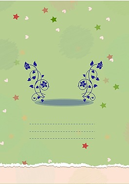 小清新花紋背景模版