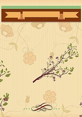 花紋小清新背景模版