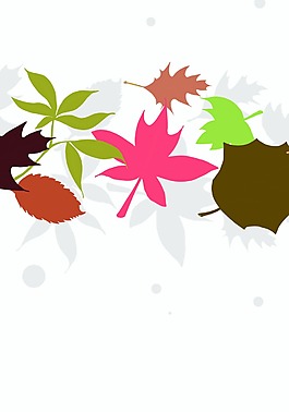 簡約樹葉設計元素
