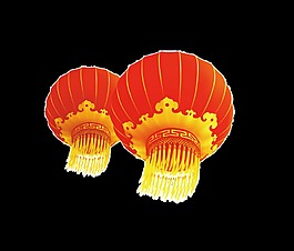 紅色喜慶燈籠素材