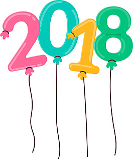 創意2018氣球png元素素材