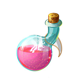 创意翻到瓶子png元素素材