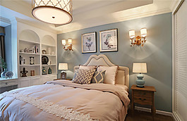 北歐主臥床效果圖