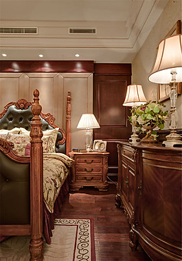 復古歐式臥室效果圖