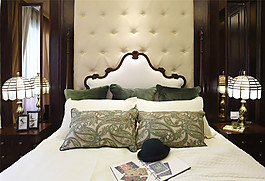 簡歐白色床效果圖