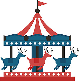 手繪旋轉(zhuǎn)木馬元素