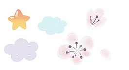 云朵花束矢量素材