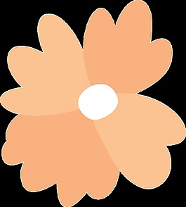 参差橙花矢量素材