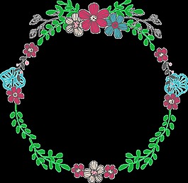 茂盛花環(huán)矢量素材