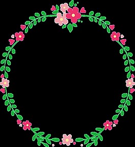 粉紅花環(huán)矢量素材