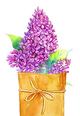 紫色花蕊矢量素材