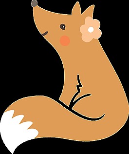 可愛狐貍矢量素材