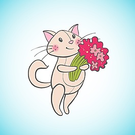 求婚小貓背景素材