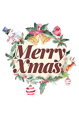 簡約西方圣誕節(jié)海報設計