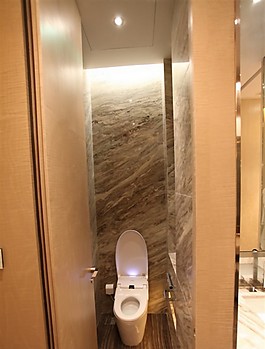 现代浴室褐色纹理背景墙室内装修效果图