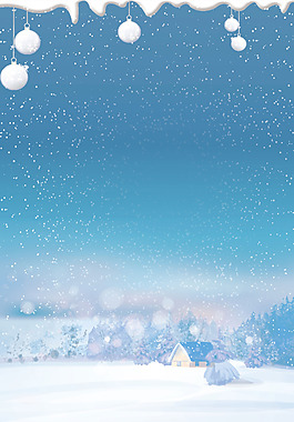 浪漫森林雪花背景