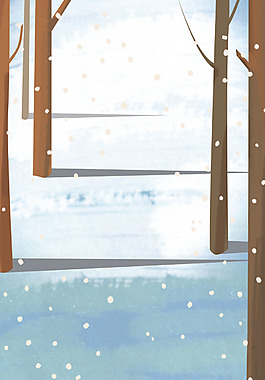 簡(jiǎn)約森林雪花背景