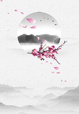 浪漫中國(guó)風(fēng)花瓣背景