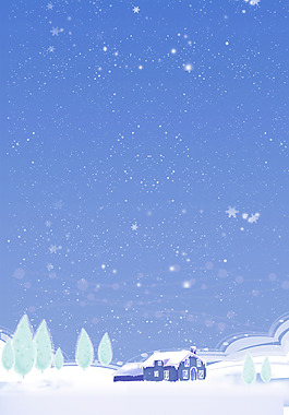 浪漫森林星空背景