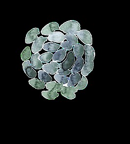 手绘水墨菊花png透明素材
