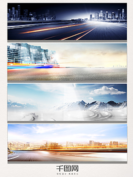 簡(jiǎn)約商務(wù)汽車炫酷banner海報(bào)背景