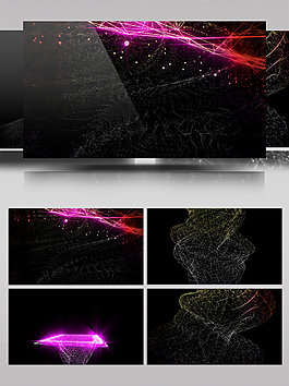 玫紅色科幻視頻素材