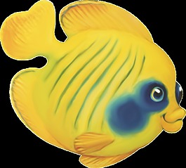 手繪可愛熱帶魚png透明素材