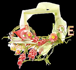 浪漫風(fēng)情手繪鮮花卡片png透明素材