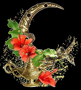 歐式復(fù)古花卉裝飾神燈png透明素材