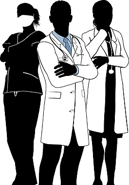 手繪職業醫生插畫