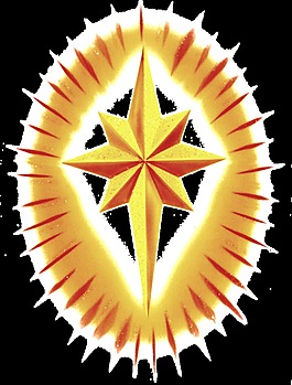 手绘年代感星星标志png透明素材