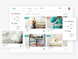 電子商務(wù)用戶控制面板Sketch素材