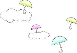 卡通雨伞装饰图案