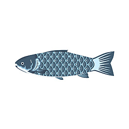 手繪卡通魚元素