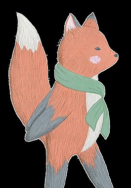 可愛狐貍透明素材