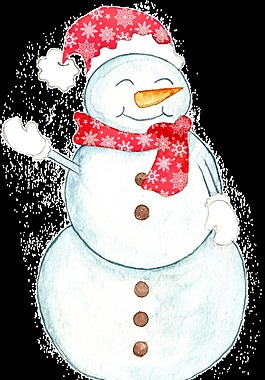 圣誕雪人透明素材