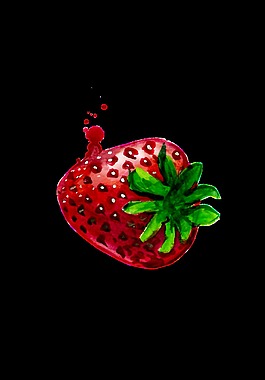 常見水果草莓透明素材